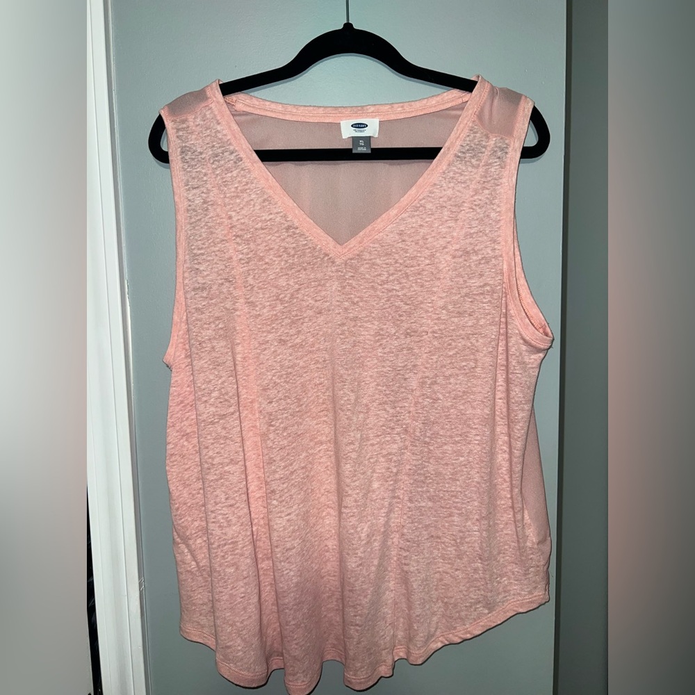 Old Navy Pink Sleeveless Relaxed Tank Top